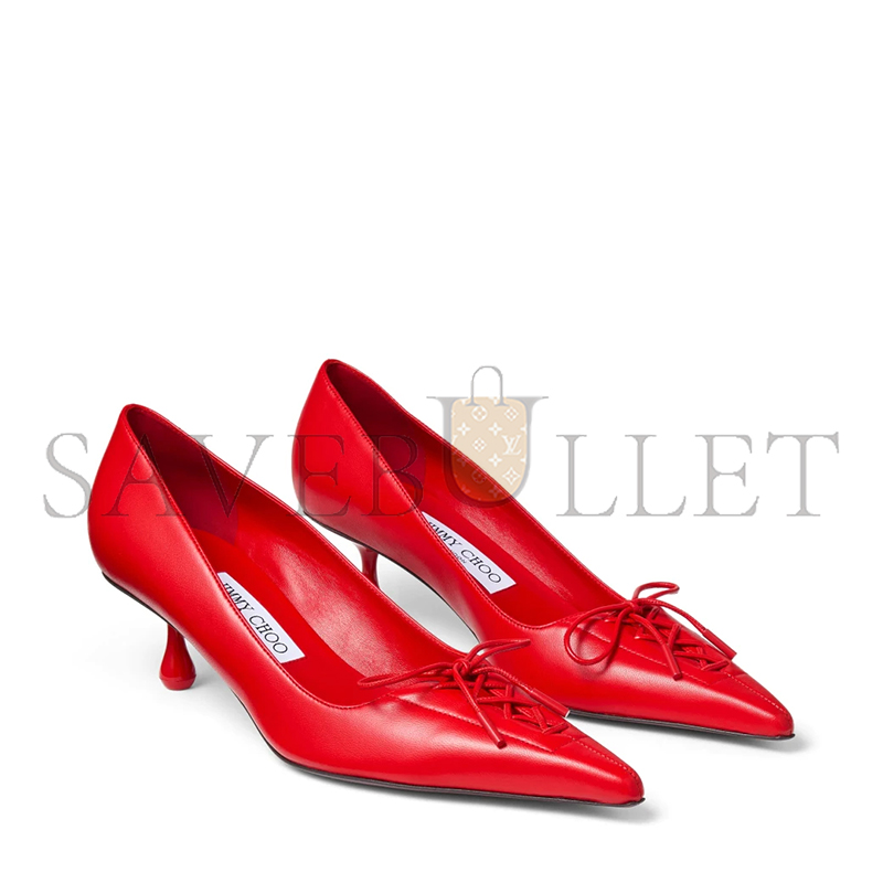 JIMMY CHOO SCARLETT 50 POSTBOX RED NAPPA LEATHER PUMPS SCARLETT50NAP JIMMY CHOO SCARLETT 50 POSTBOX RED NAPPA LEATHER PUMPS SCARLETT50NAP
